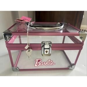 BARBIE MAKEUP TRAIN CASE & KEYCHAIN BUNDLE